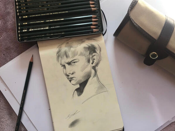Just a quick simple sketch of a boy which reference from an actual photo, no real deep meaning behind it just practice